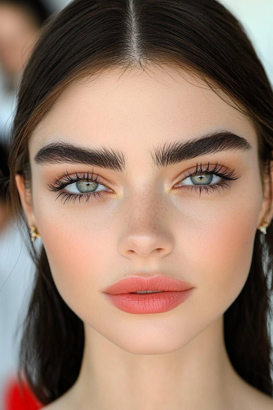 Flawless makeup looks featuring bold, defined brows.