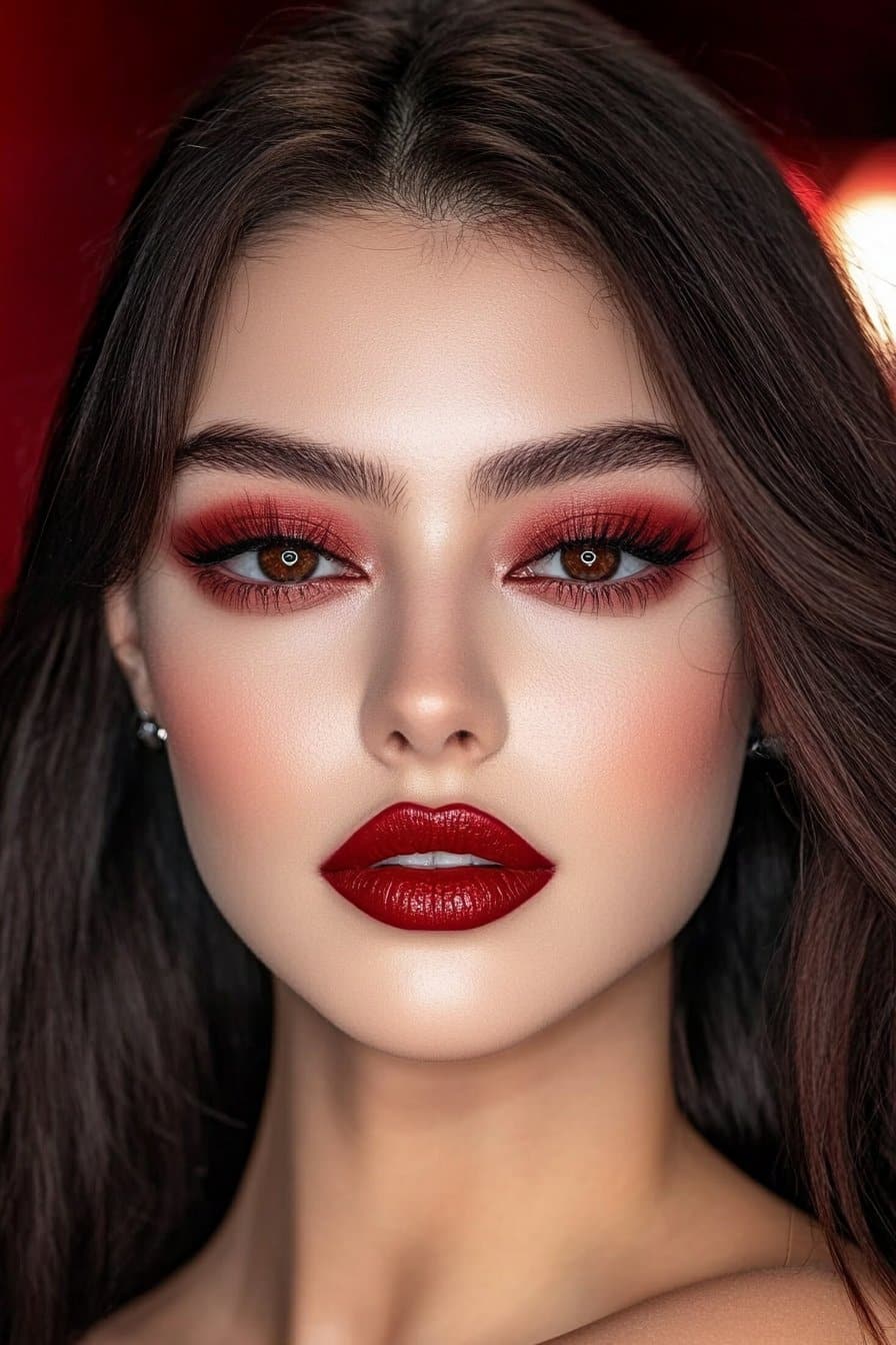 Crimson nights romantic goth makeup looks