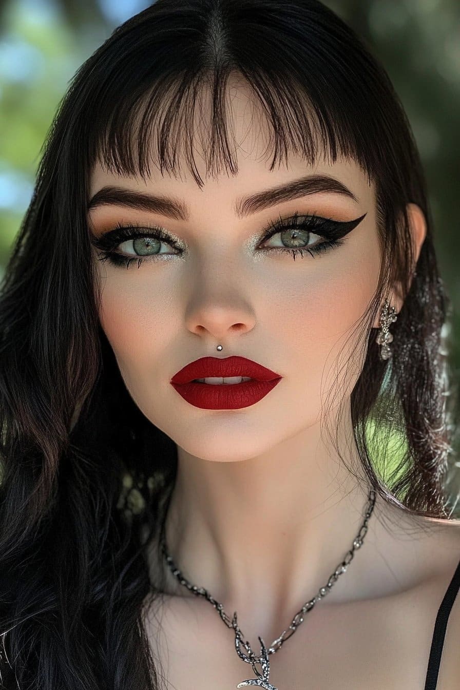 Enchanted gothic charm makeup look