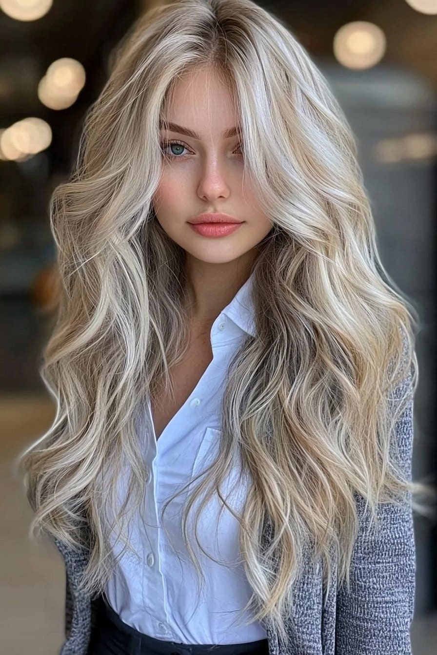 Golden silver elegance defines chic spring summer hair colors