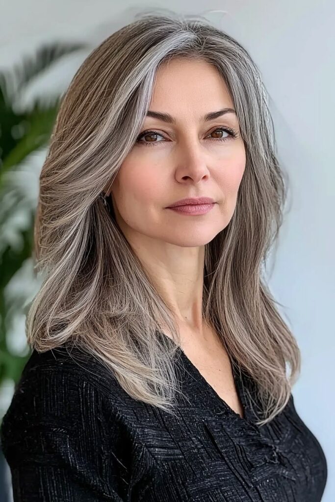 Minimalist wolf cut straight hair for sleek looks