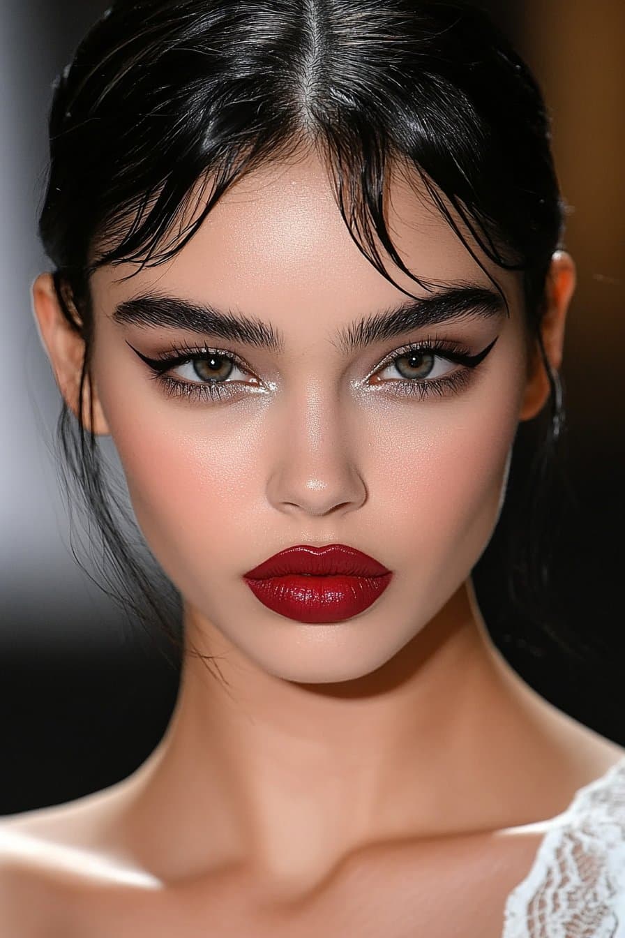 Seamless ombre lips redefining chic baddie makeup looks.