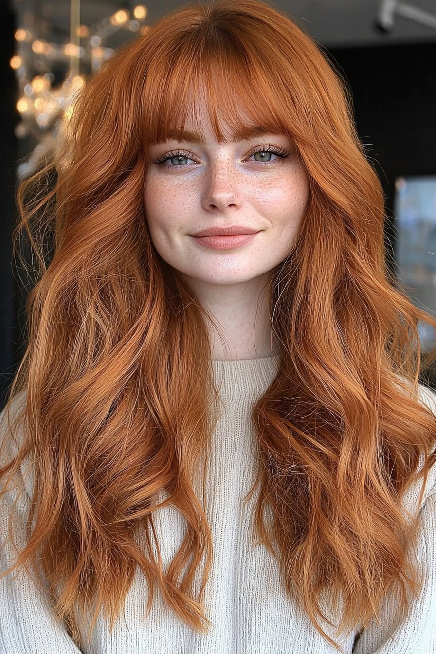 Pure copper brilliance heats up spring summer hair colors