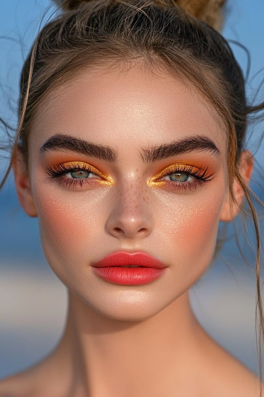 Sunset eyes indie makeup looks trend