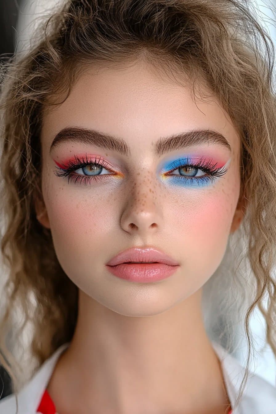 Watercolor eyes crazy makeup looks art.