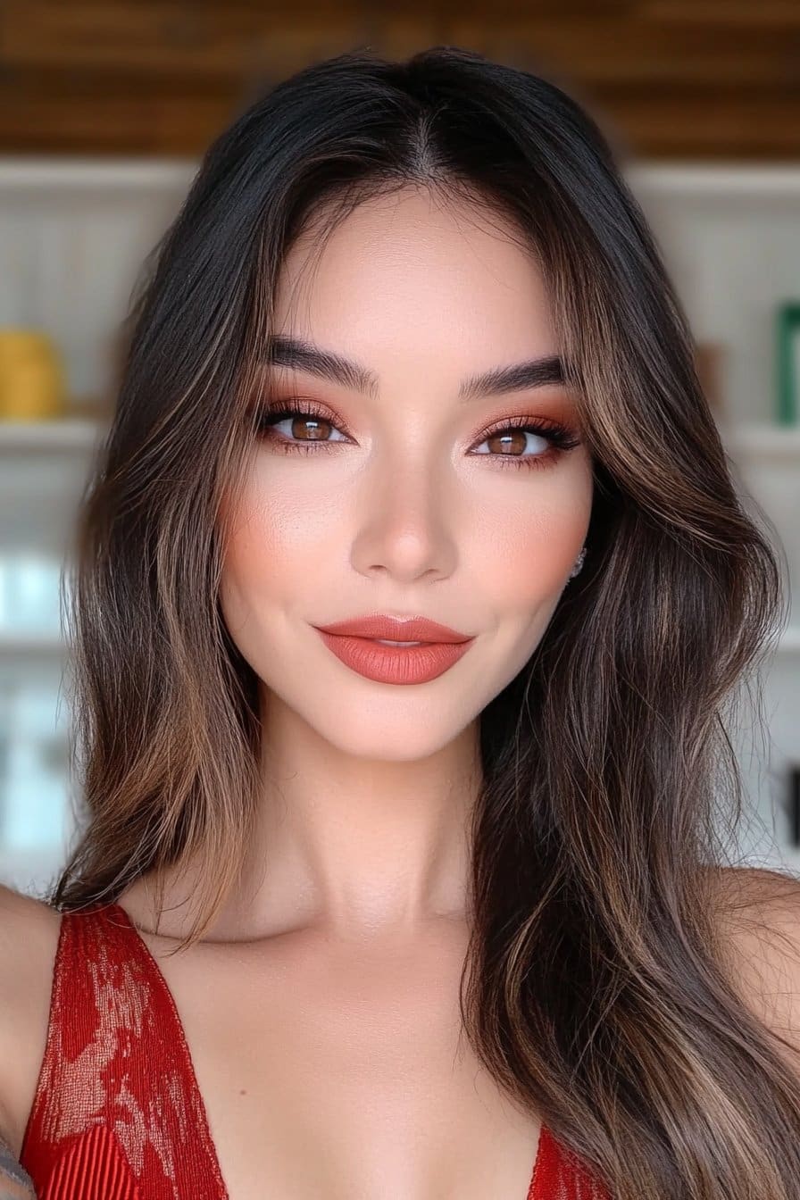 Radiant copper glow for festive Latina makeup looks