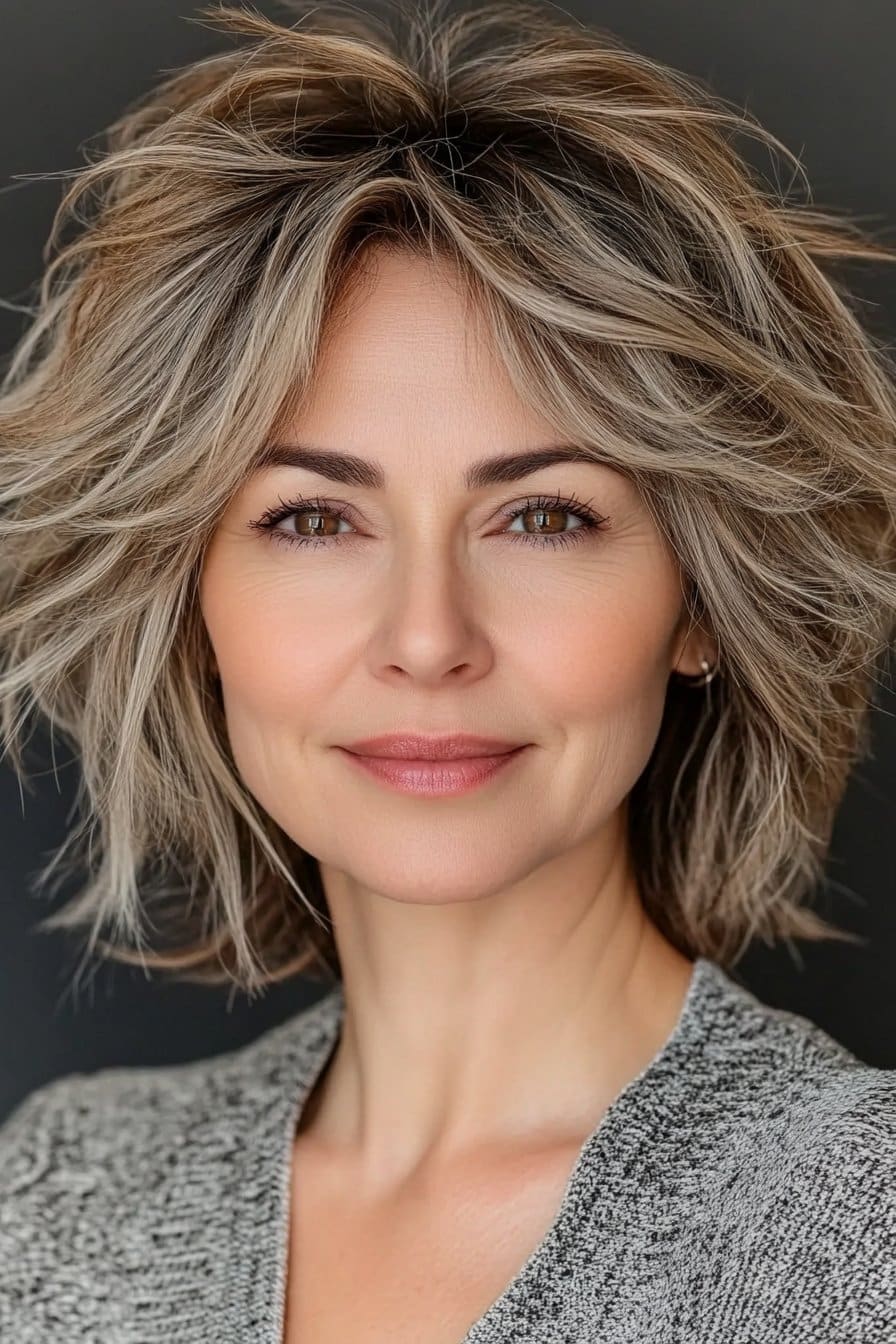 Low-maintenance medium length hairstyles for women over 50 for everyday elegance