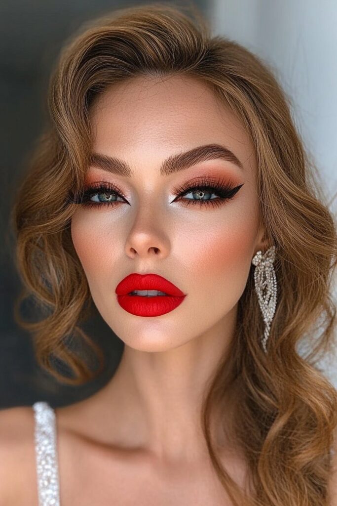 Classic Hollywood glam prom makeup looks