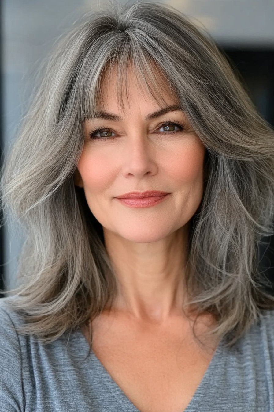 Hassle-free medium length hairstyles for women over 50 that require minimal styling