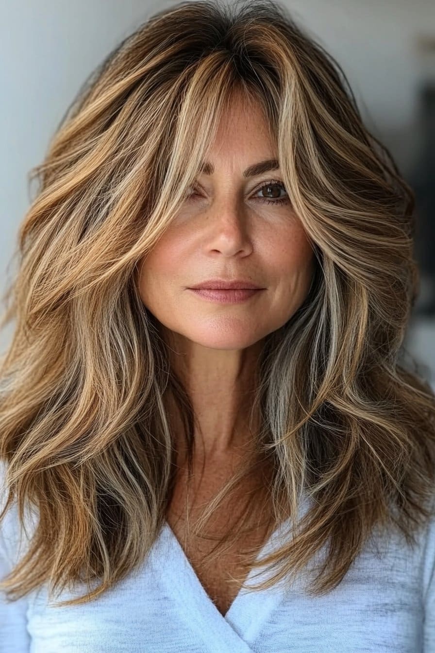 Effortless medium length hairstyles for women over 50 with soft, natural-looking layers