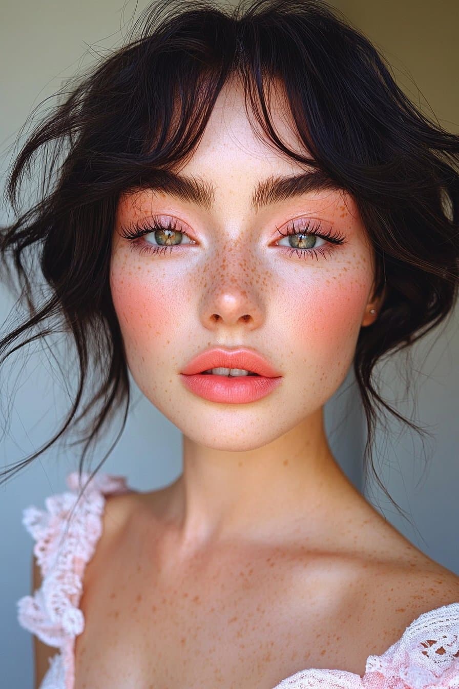 Ethereal pastel pink eye makeup for a soft glow