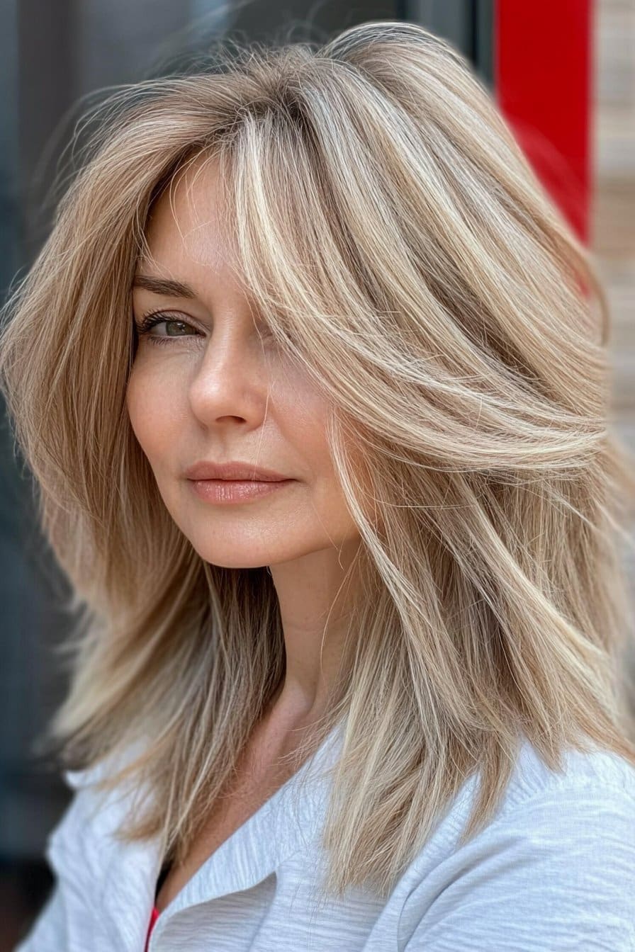 Chic and refreshing medium length hairstyles for women over 50 with a youthful vibe