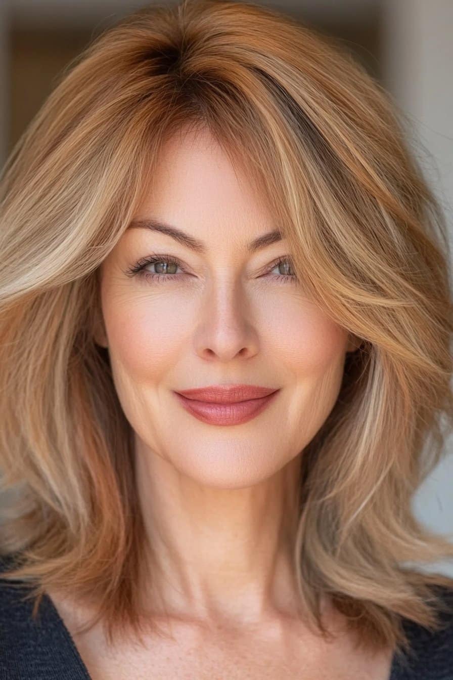 Side-Swept Stacked Bob over fifty