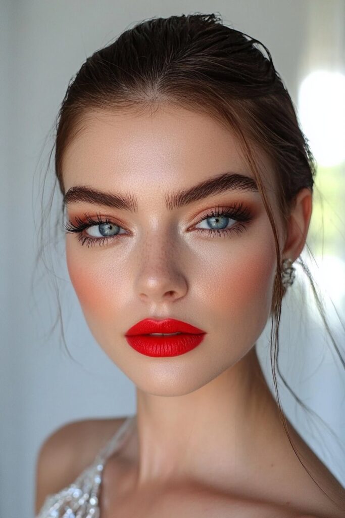 Dramatic lip prom makeup looks