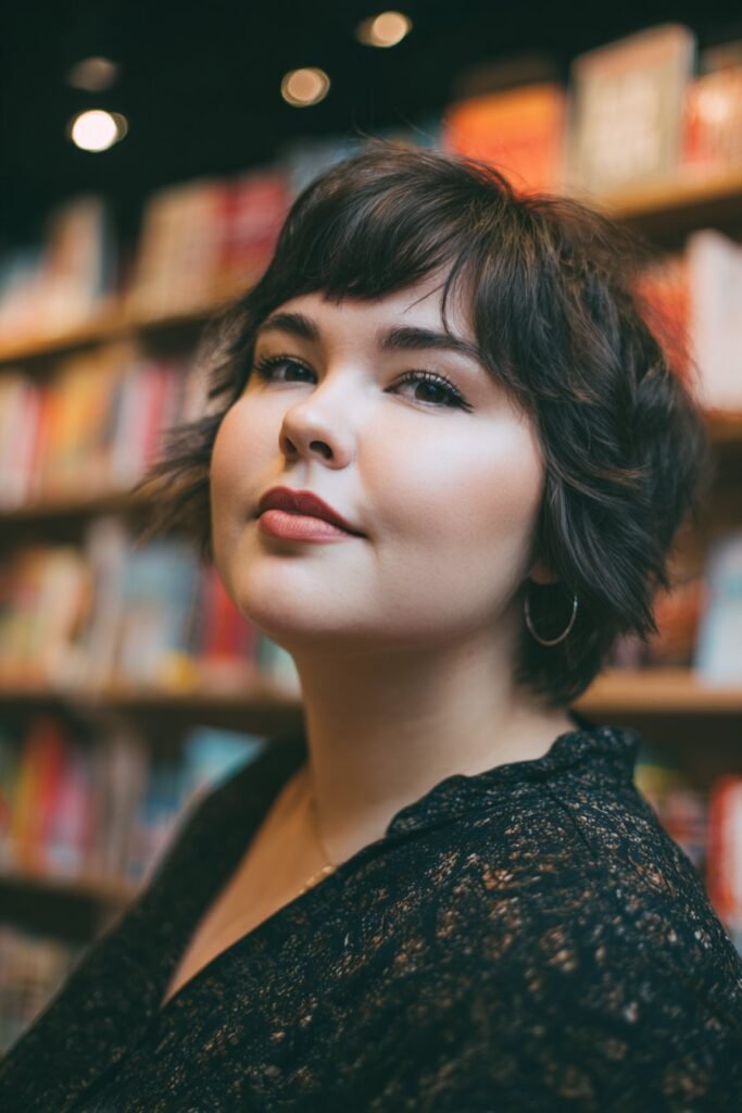 bixie haircut with soft layered fullness around the face