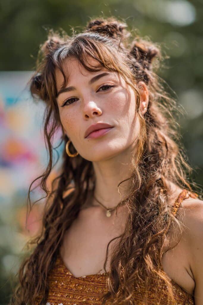 boho chic Miracle Knots with relaxed textured waves