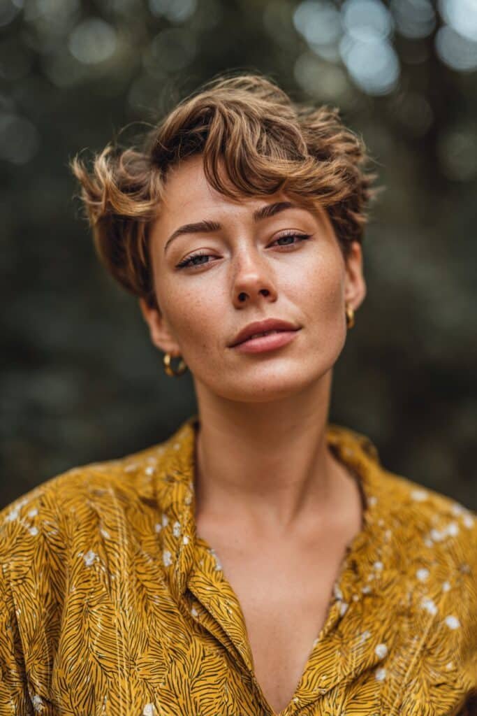 finger waved bixie haircut with sculpted vintage waves