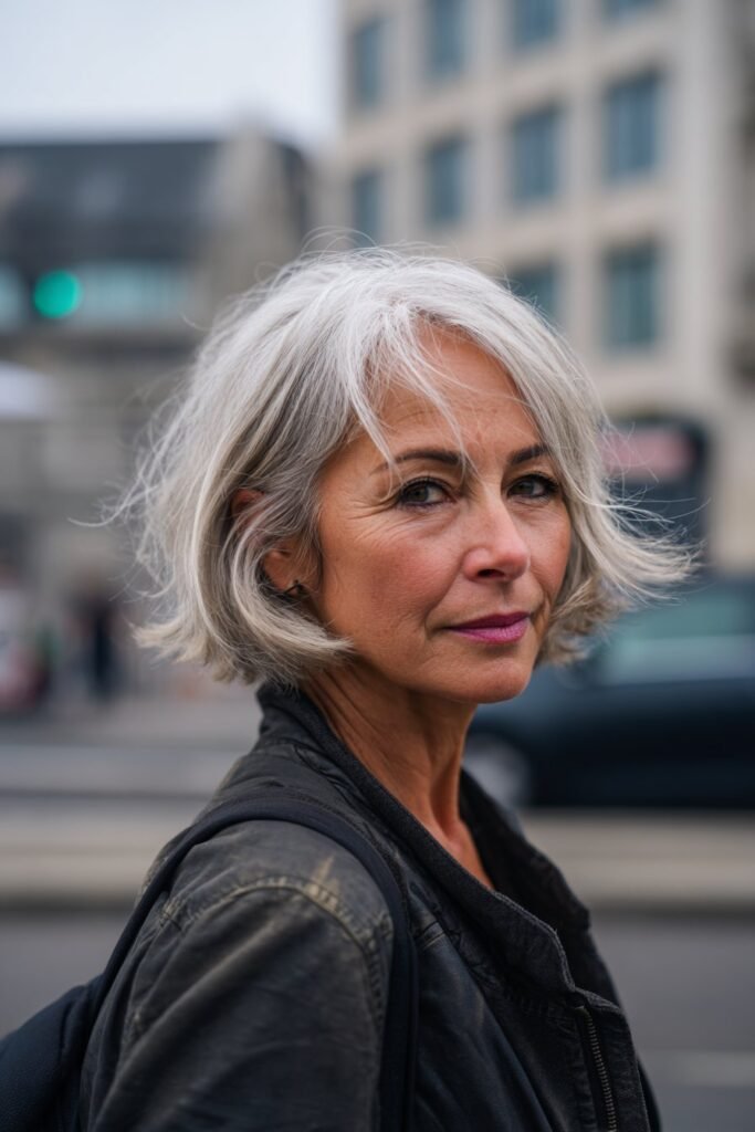 inverted bob with soft face framing layers
