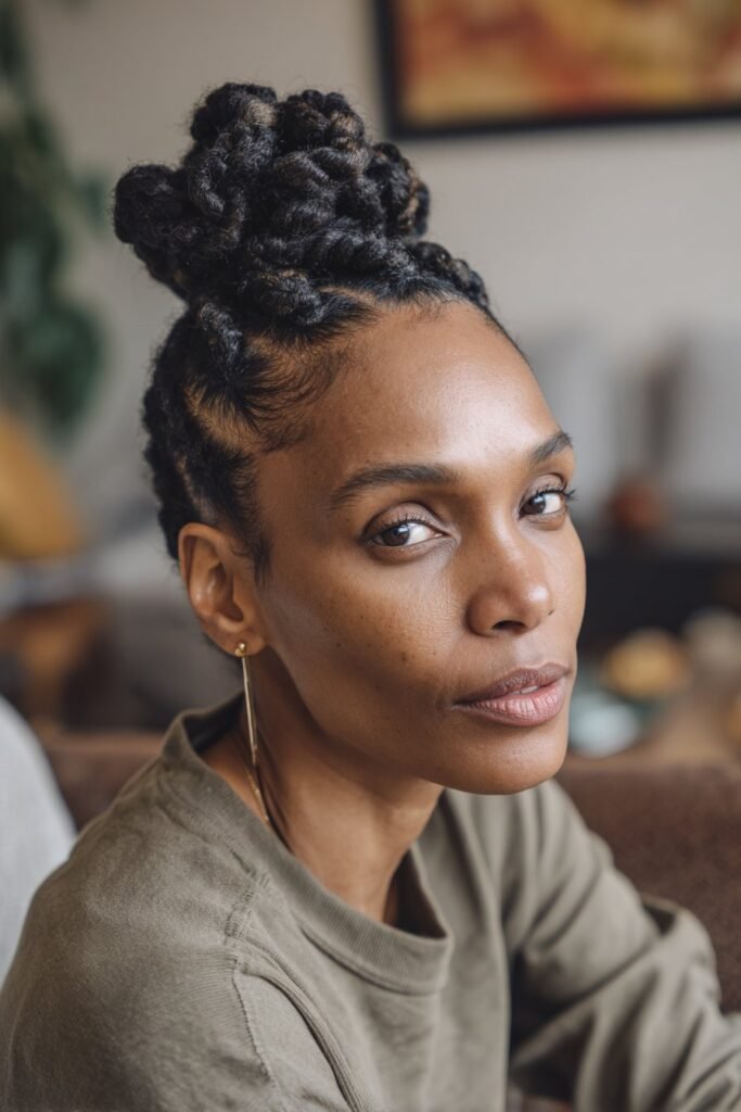 protective Miracle Knots hairstyle designed to protect natural hair