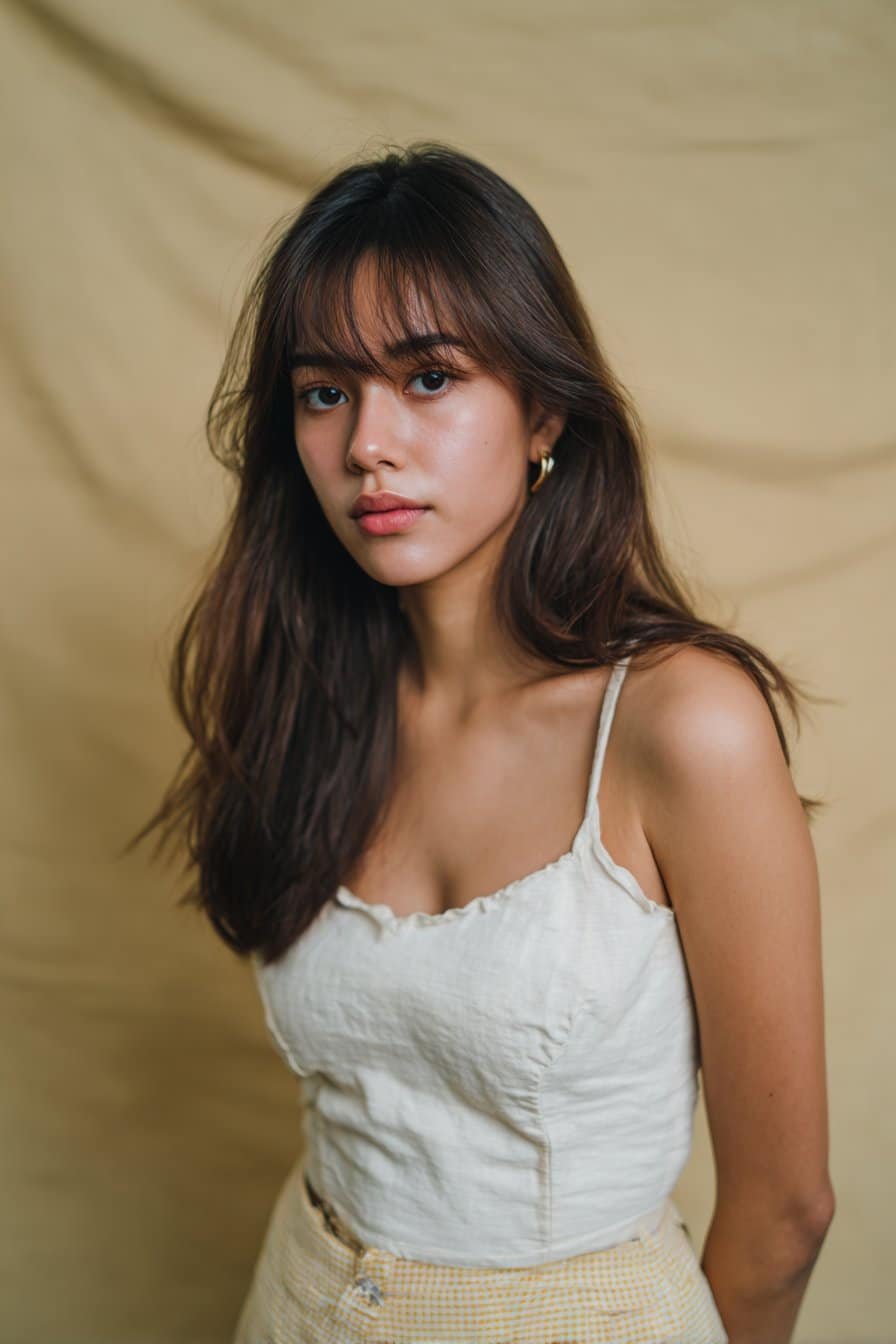 Subtle Side 15 Stunning Side Part Bangs for Long Hair