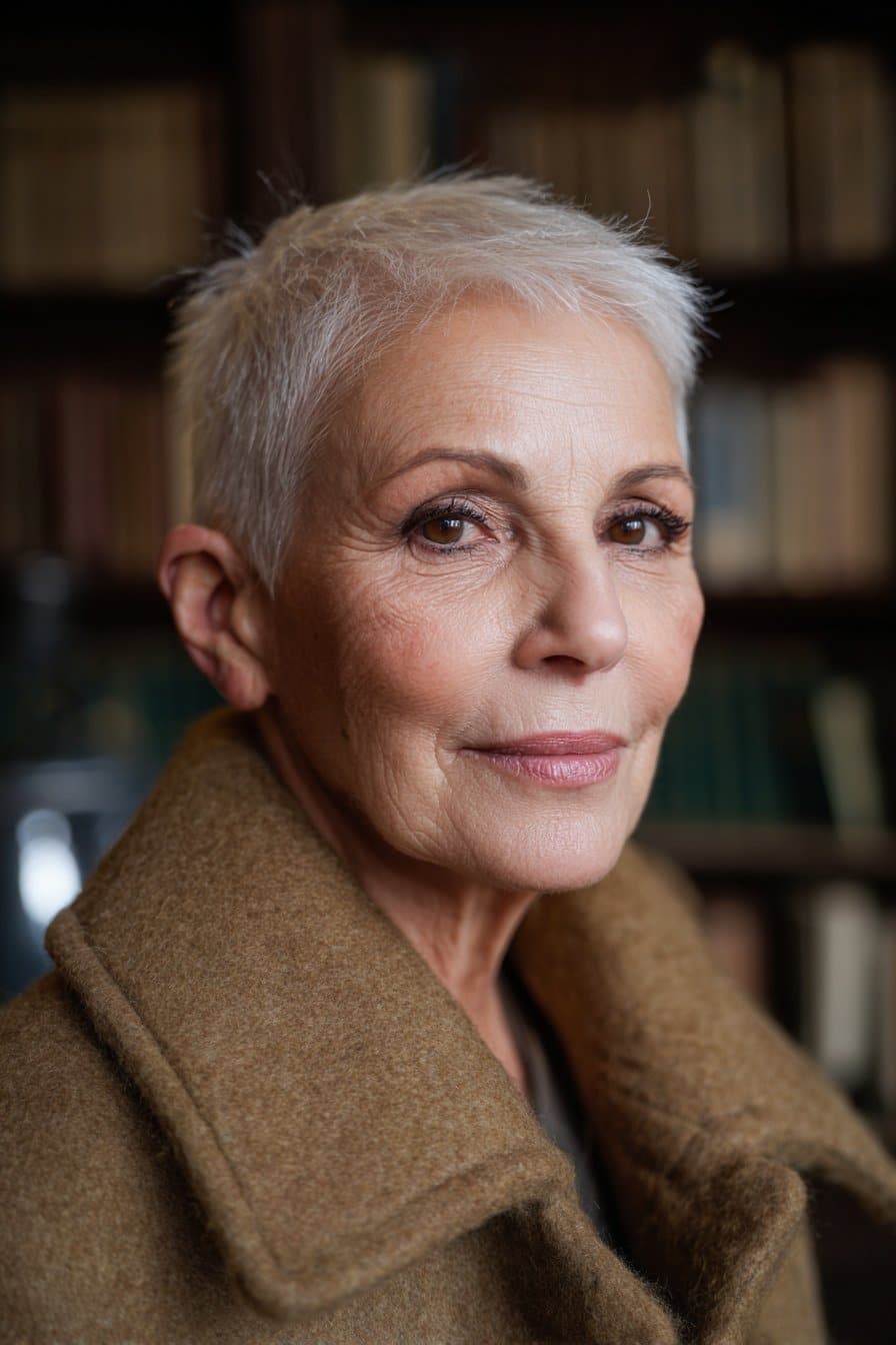 tapered short haircut for fine hair over 70