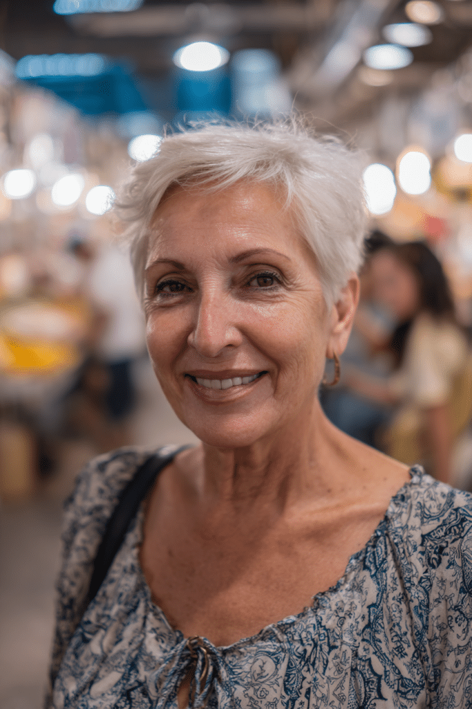 wispy pixie with feathered ends for fine hair over 70