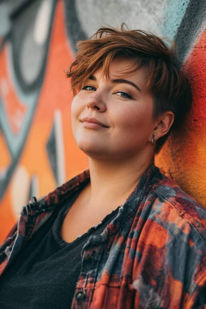 undercut pixie hairstyle with bold cropped sides