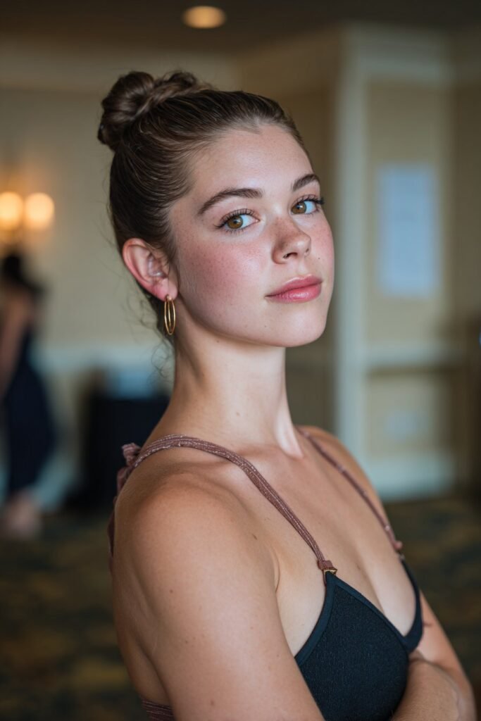 girl with french twist dance hairstyle