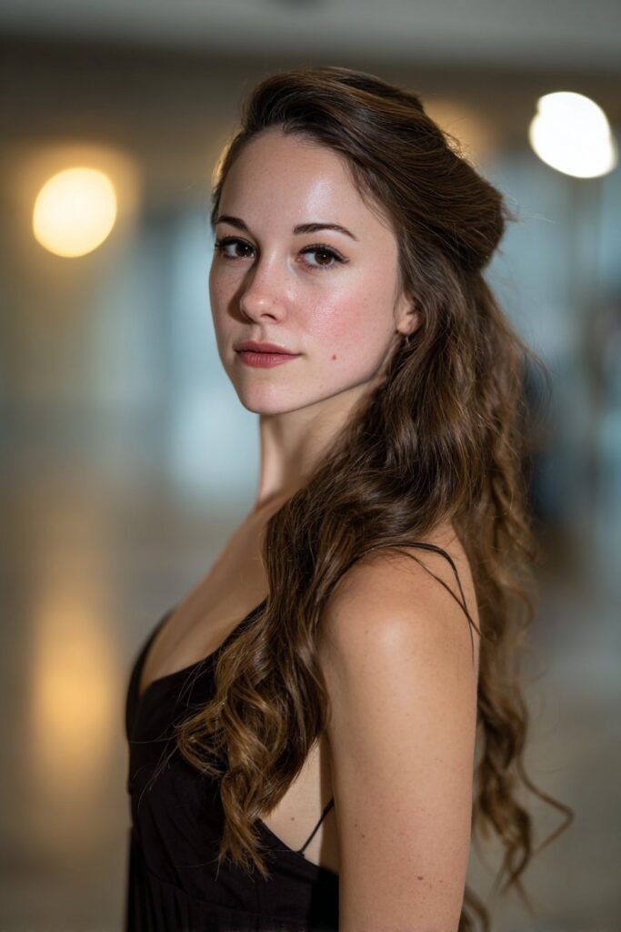 girl with side swept waves dance hairstyle