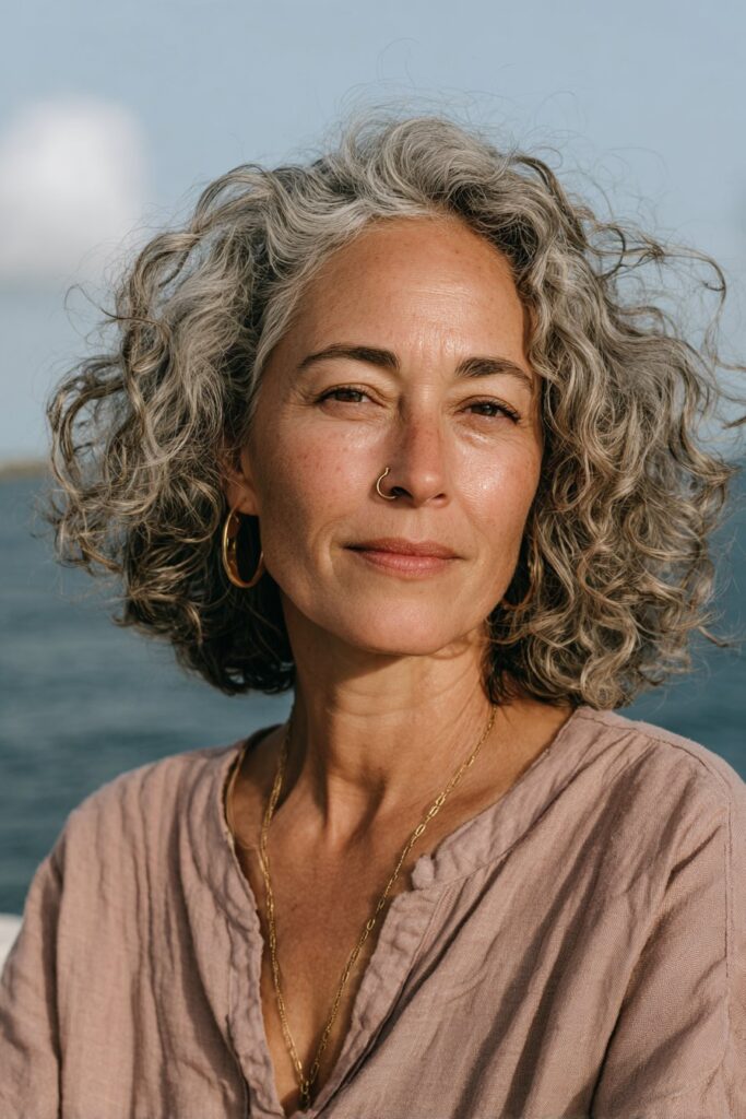 Choppy vintage-inspired hairstyle for older women.