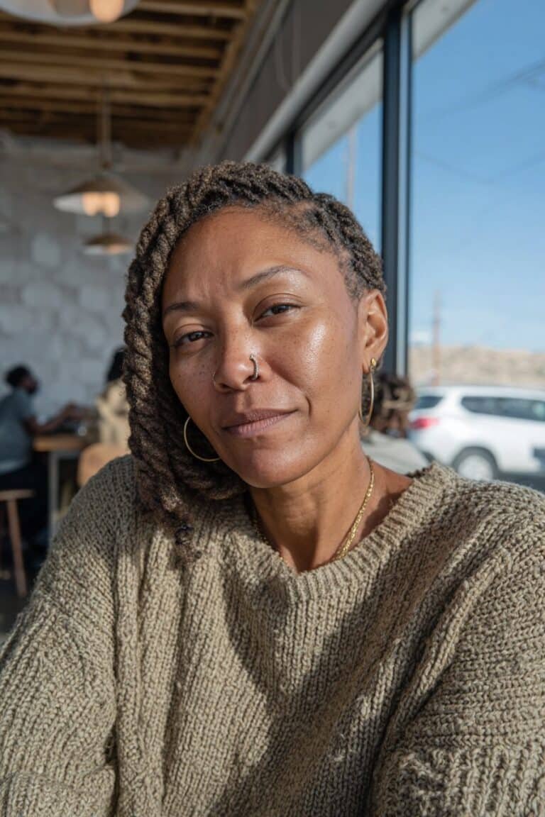 Black woman with two-strand twists