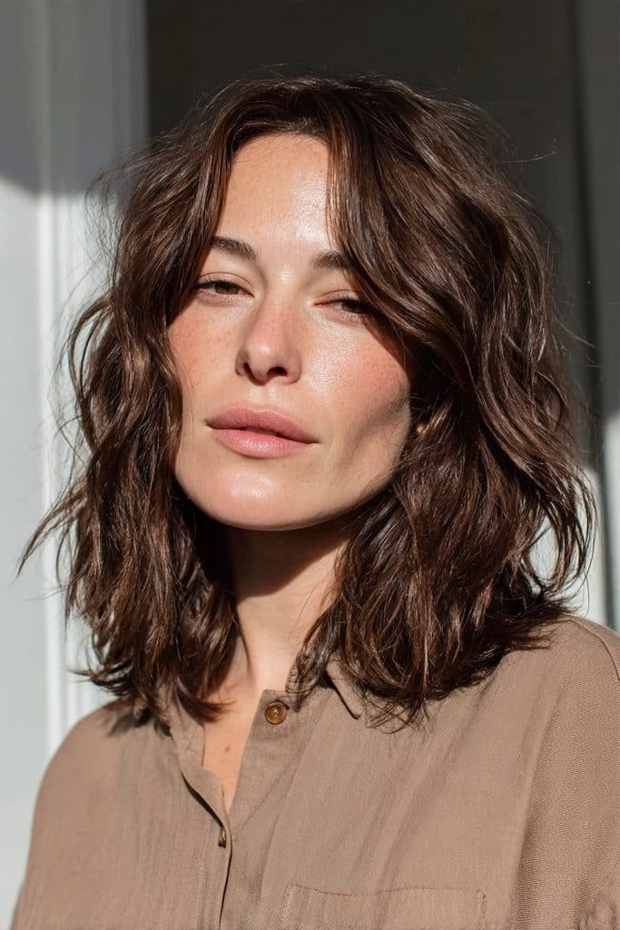 Chocolate chai brunette hair with creamy mocha undertones