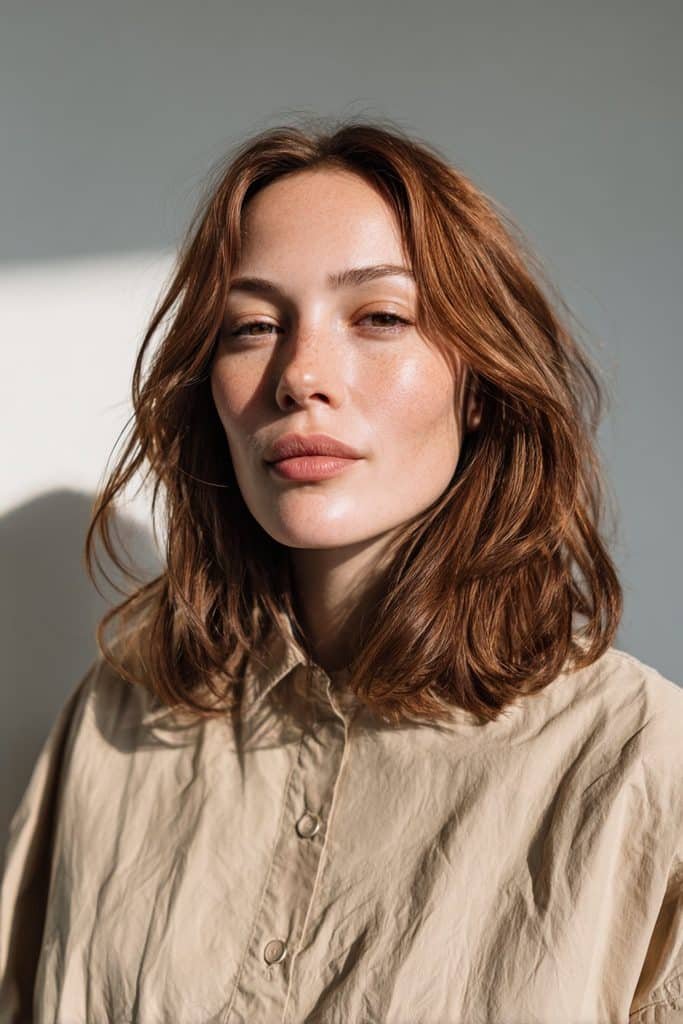 Iced toffee hair with cool beige, creamy vanilla and soft brown tones