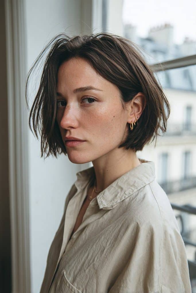 Face-framing pixie bob with elongated side sections