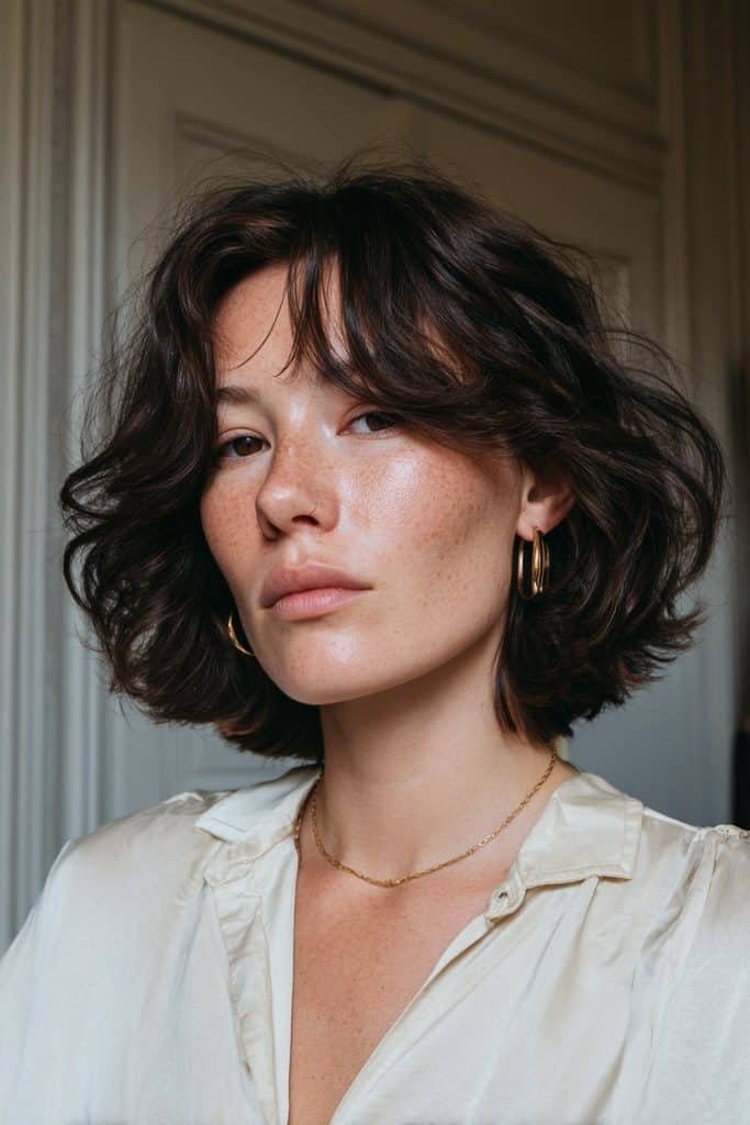 Layered pixie bob for thick hair with controlled textured volume