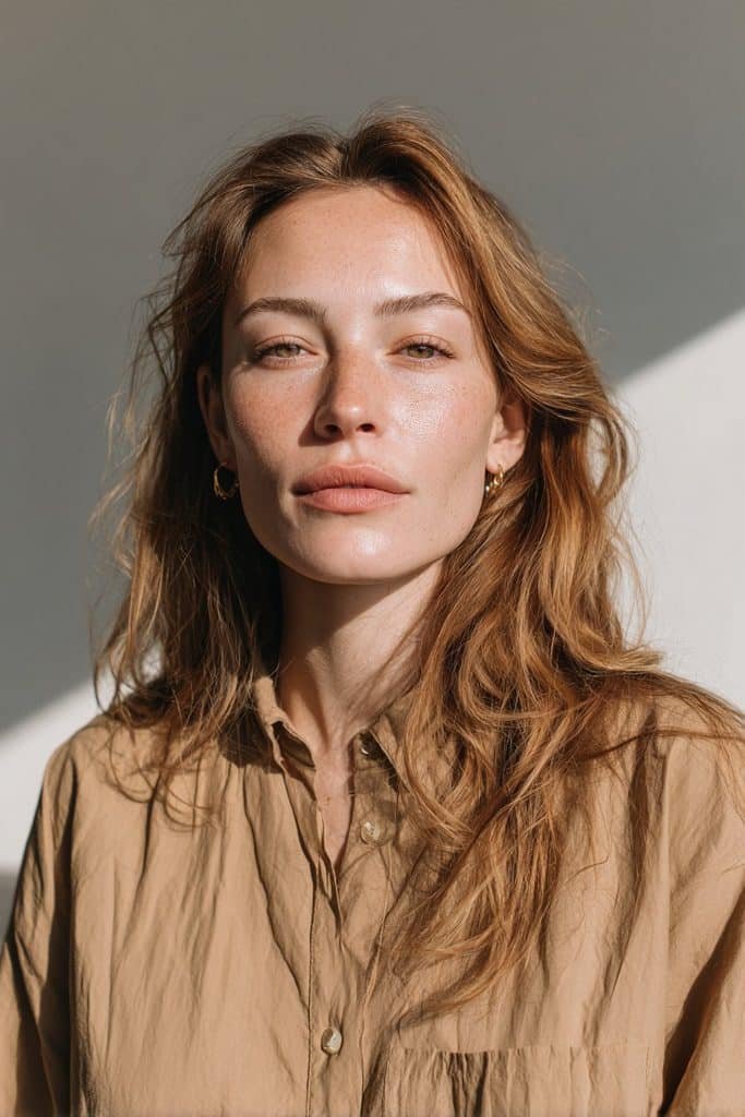 Toffee blonde hair with creamy beige and soft caramel undertones