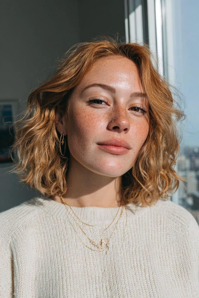 Vanilla chai latte hair with soft beige and caramel tones