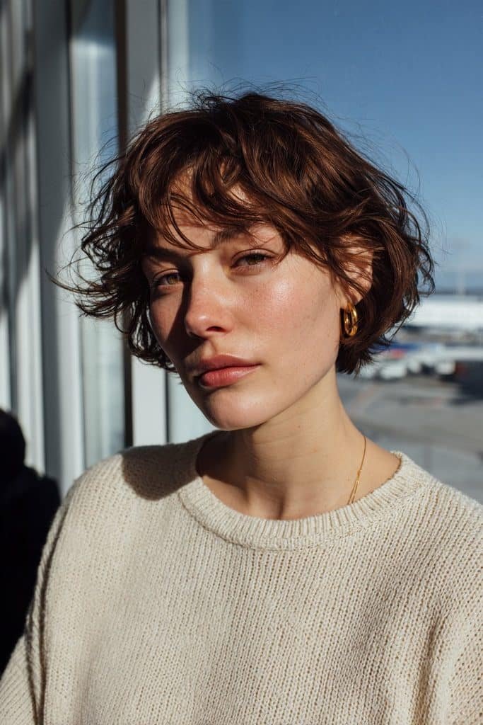 Voluminous pixie bob with lightweight layers for fine hair