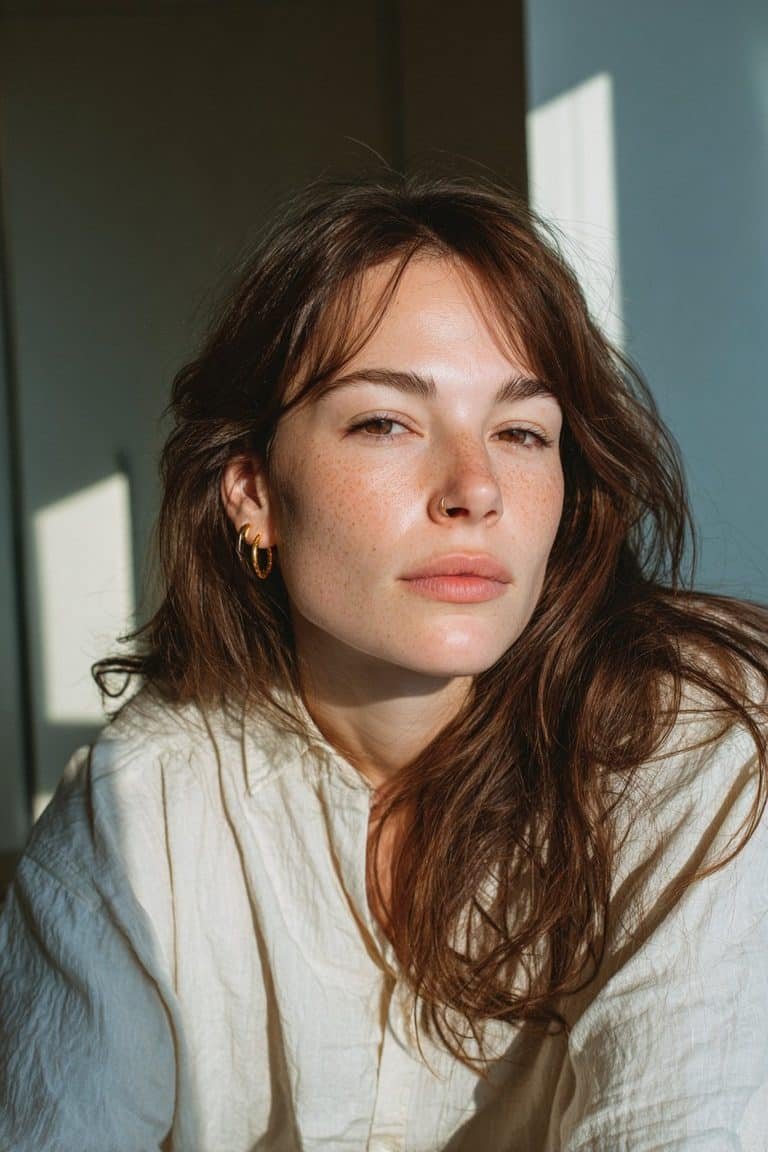 Auburn maple brown hair with cinnamon, auburn and warm maple tones