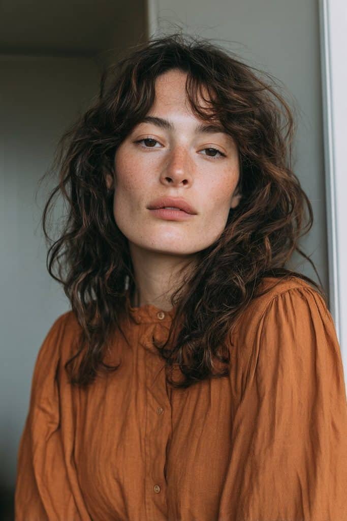 Classic maple brown hair with warm medium brunette and subtle amber-brown dimension
