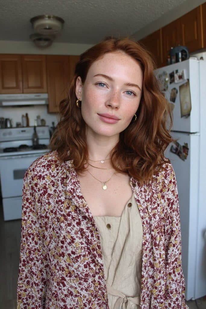 Soft mulled wine hair with dusty burgundy, muted wine-red, and berry-brown tones